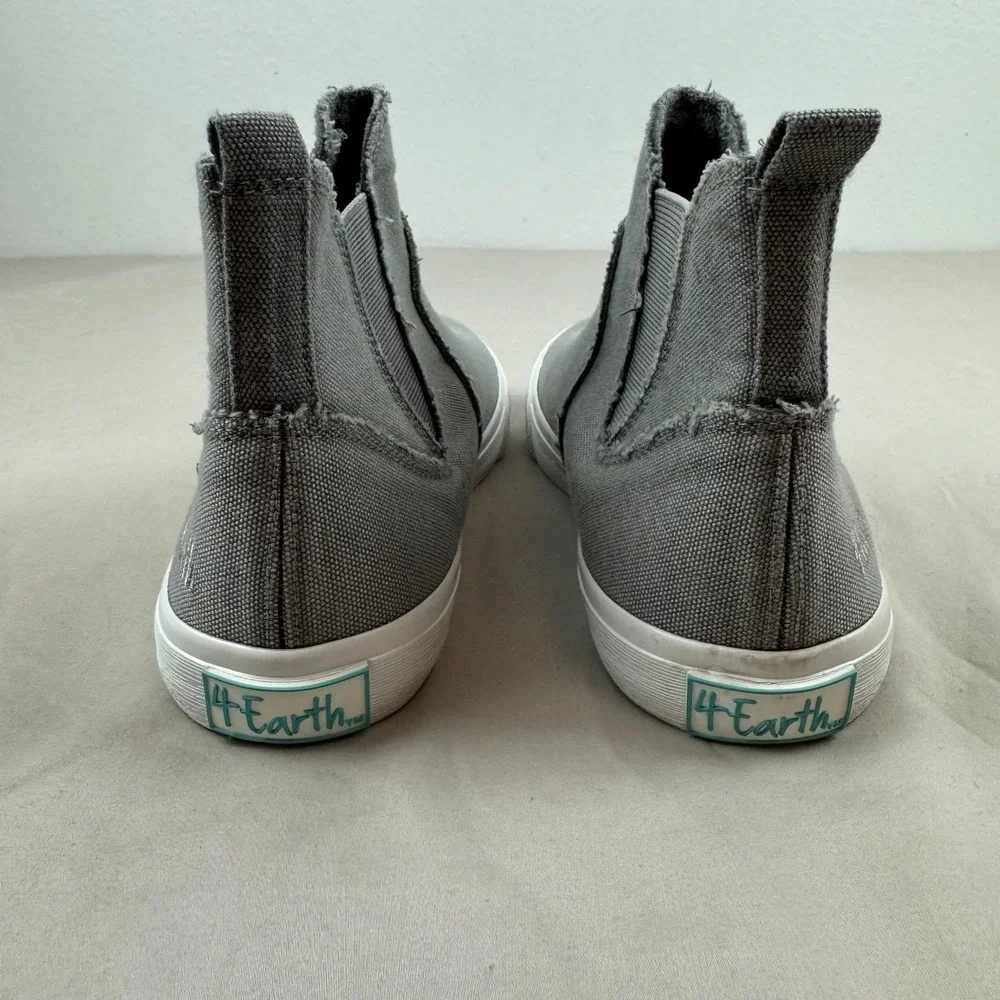 BLOWFISH MALIBU TORTA Womens Pull On High Sneaker Gray Boot Distressed - 8.5‎ US